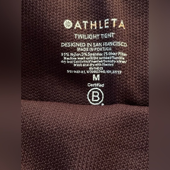 Athleta Twilight Tight 2.0 High Rise Leggings Antique Burgundy‎ NWT Medium - Picture 10 of 14